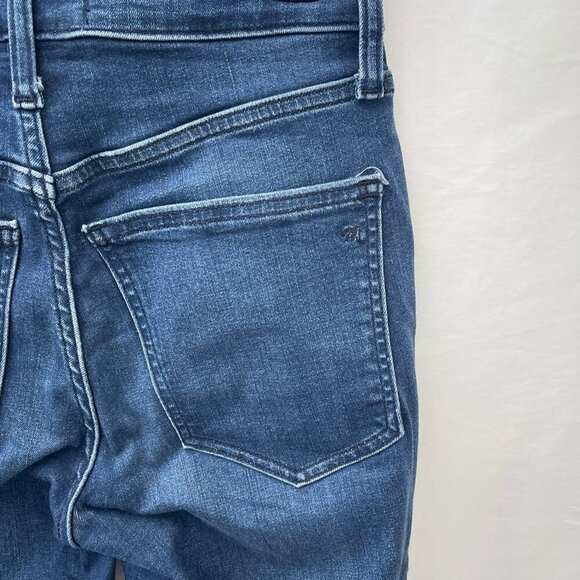 Madewell Curvy Mid-Rise Stovepipe Jeans Dark Wash Stretch Denim Womens 24 - Picture 14 of 15